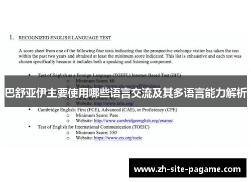 巴舒亚伊主要使用哪些语言交流及其多语言能力解析 巴舒亚伊主要使用哪些语言交流及其多语言能力解析